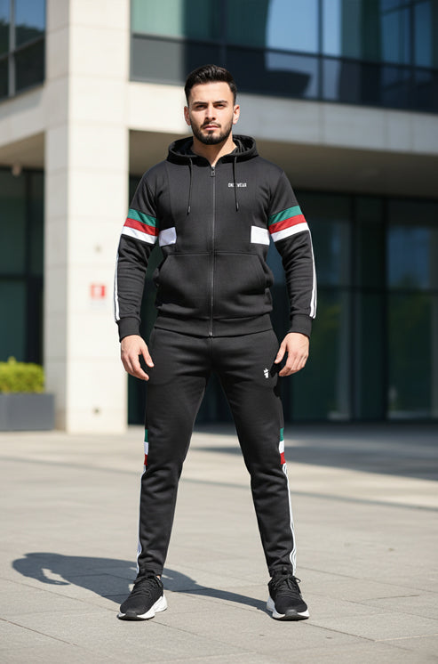 Mens - Winter Tracksuit - Tri Flare Black