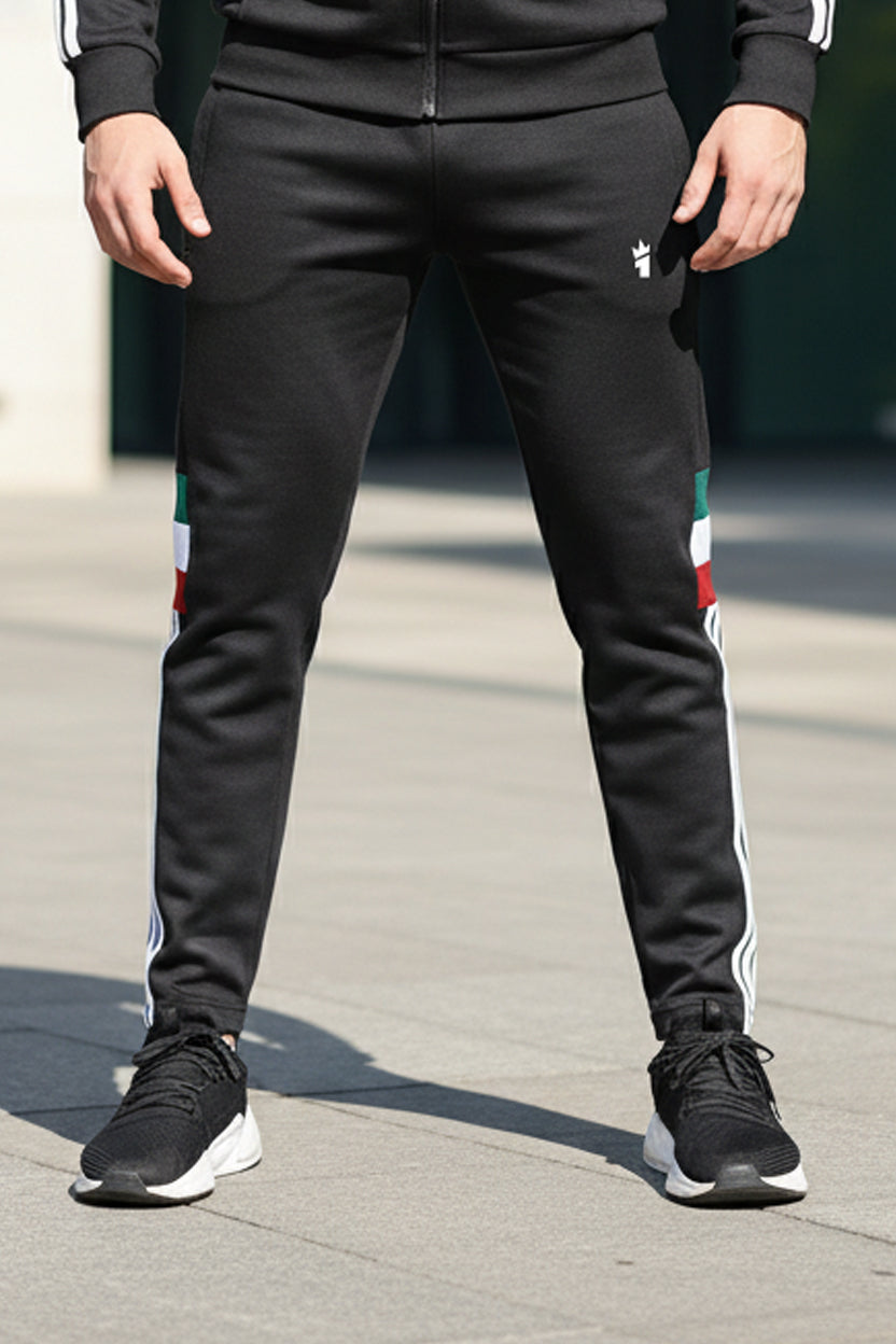 Mens - Winter Tracksuit - Tri Flare Black