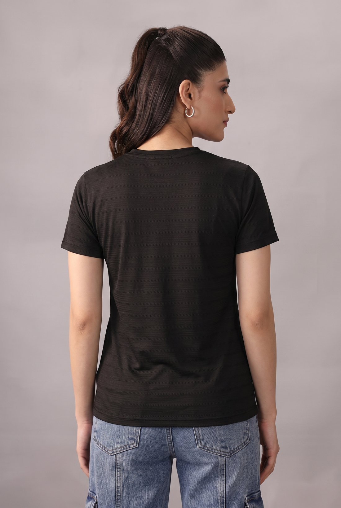 Womens - Imported Shirt - Stretchable Bee Mesh - Black