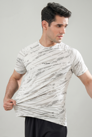 Mens - Imported Shirt - Camo Waves White