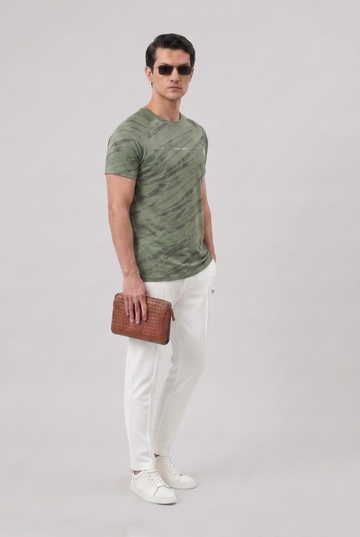 Mens - Imported Tracksuit - Camo Green Elite White