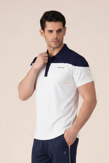 Mens - Polyester T Shirt - Navy Elegance