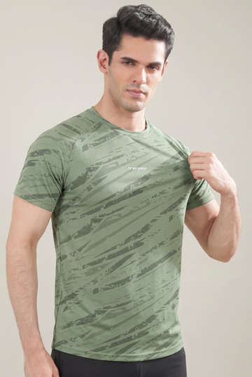Mens - Imported Shirt - Camo Waves Green