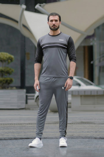 Mens - Polyester Tracksuit - Gray Jetset