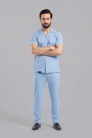 Mens - Safari Co-Ord Set - Light Blue