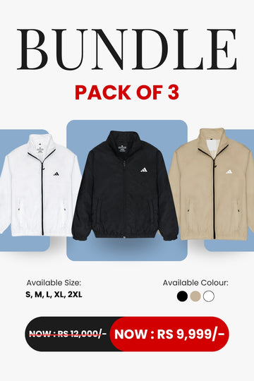Unisex - Wind Breaker's - Bundle Offer - White, Black & Skin