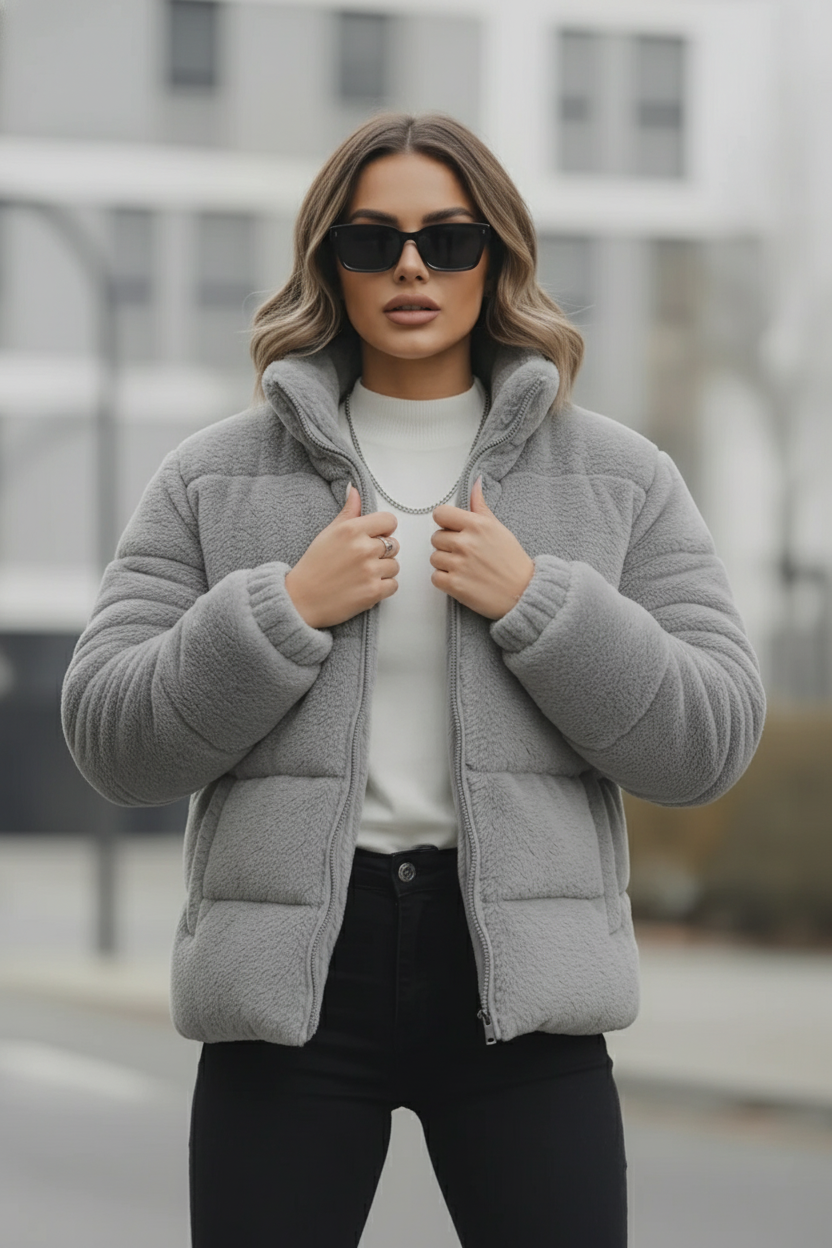 Women's - Sherpa Puffer - Light Gray