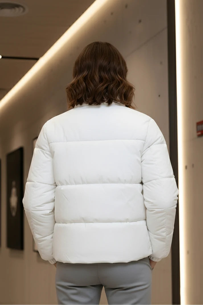 Women's - Puffer Jacket (Full Sleeves) - White