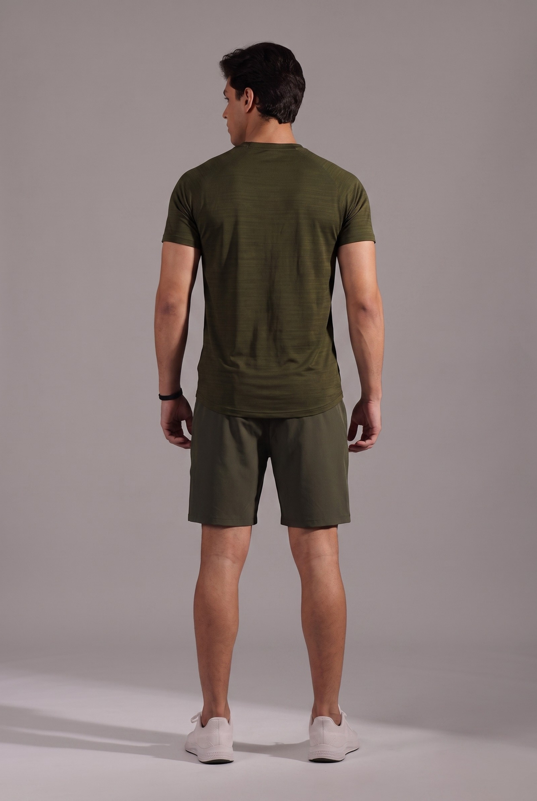 Mens - Imported Shirt & Short Set - Pure Olive