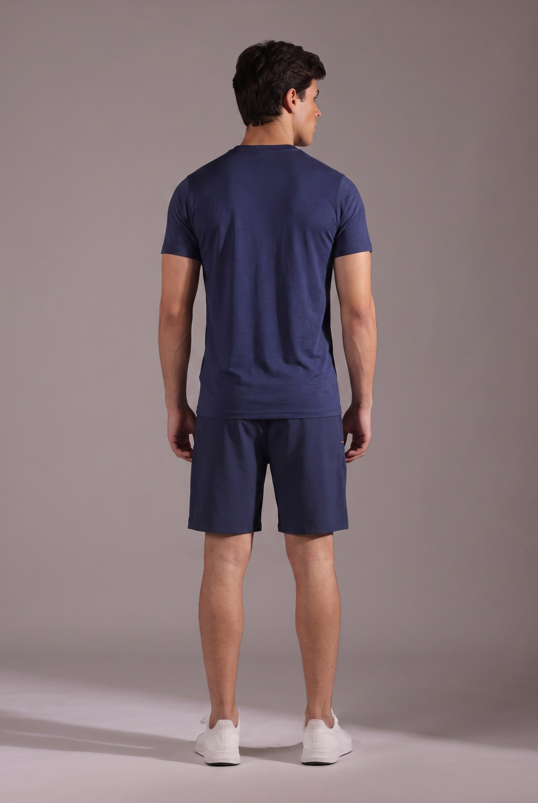 Mens - Imported Shirt & Short Set - Navy Blue