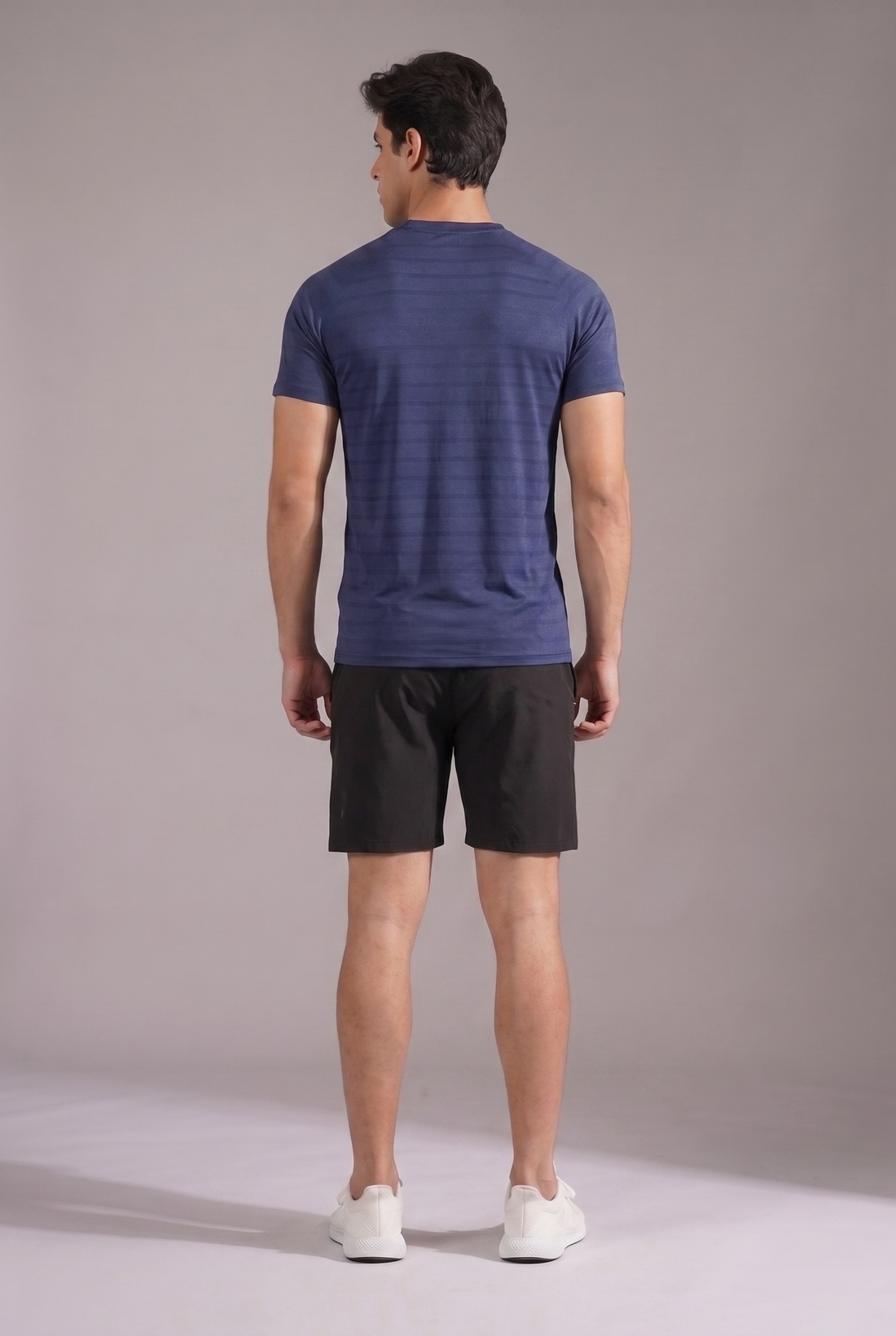 Mens - Imported Shirt & Short Set - Navy Shadow