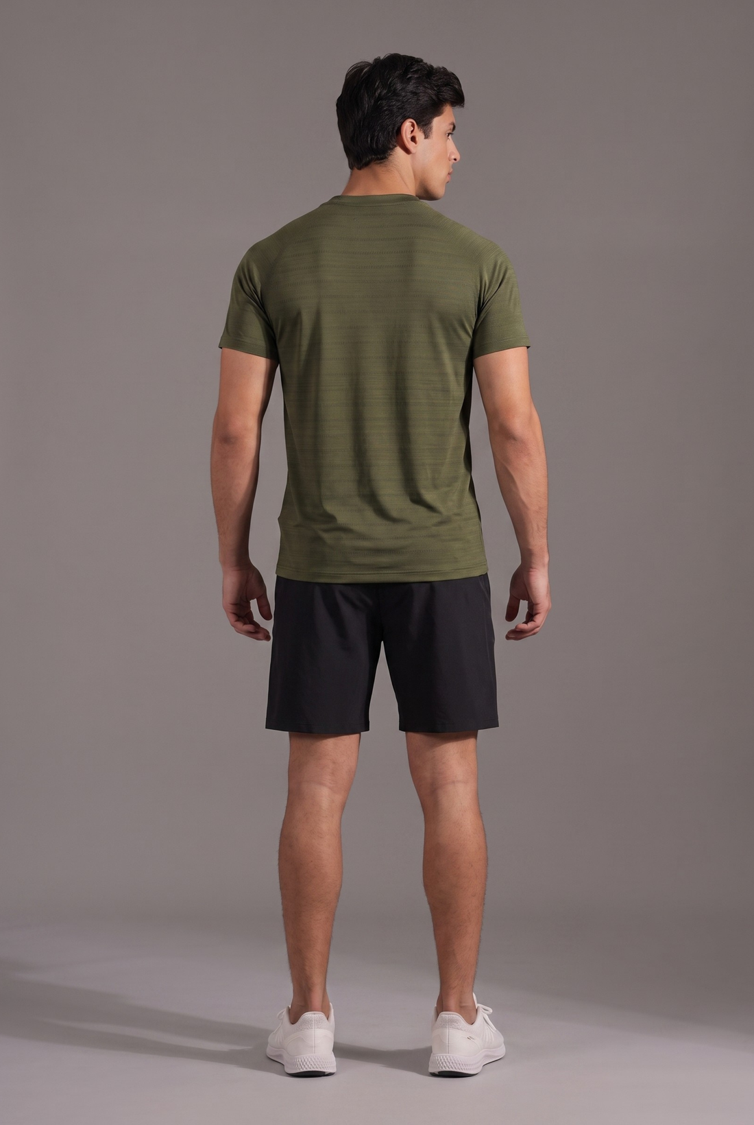 Mens - Imported Shirt & Short Set - Olive Shadow