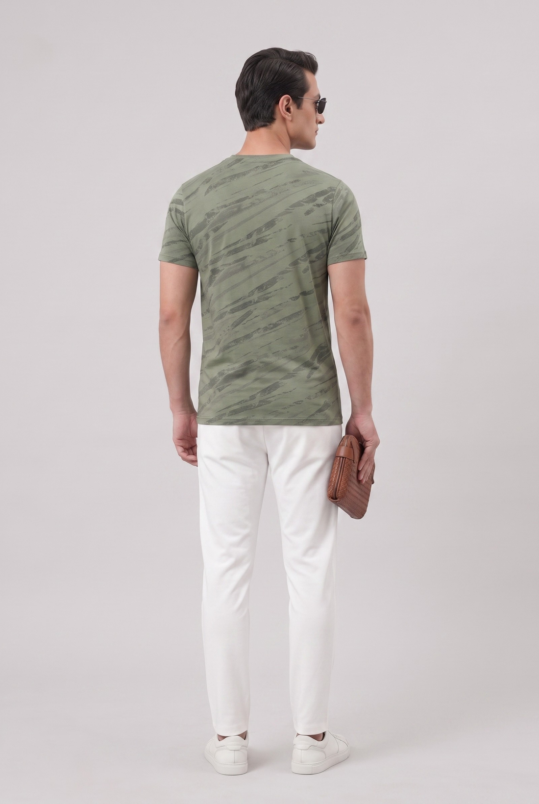 Mens - Imported Tracksuit - Camo Green Elite White