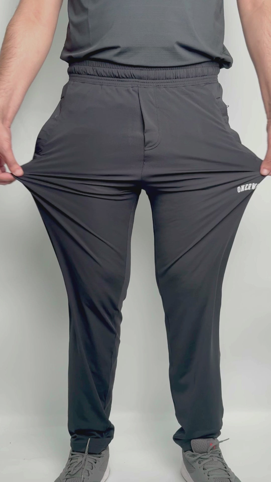 Video of stretch black trouser