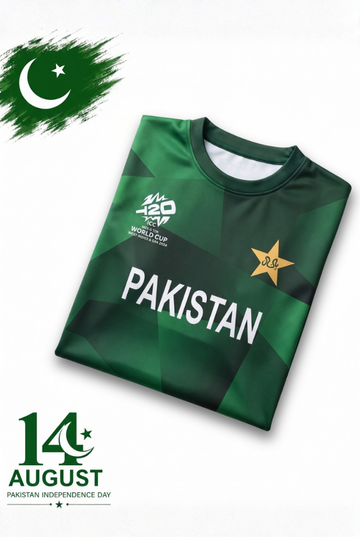 Mens - Polyester T Shirt - Pakistan Cricket