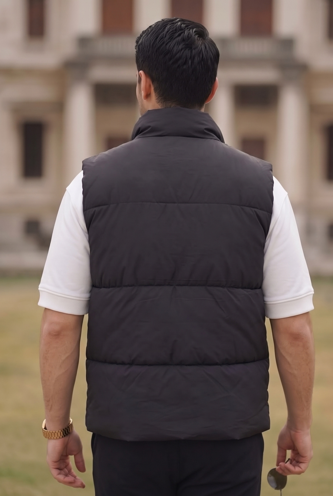 Mens - Puffer Jacket (Sleeveless) - Black
