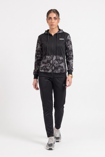 Womens - Winter Tracksuit - Black Camo Strike