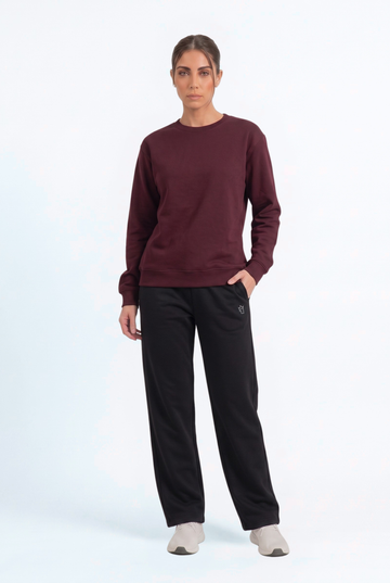Womens - Winter Tracksuits - Baggy Cotton - Maroon
