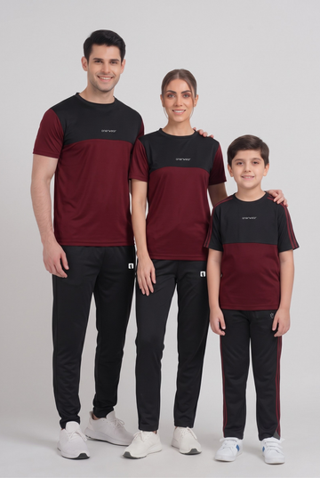 Family Bundle - Polyester Tracksuits - Black Ruby