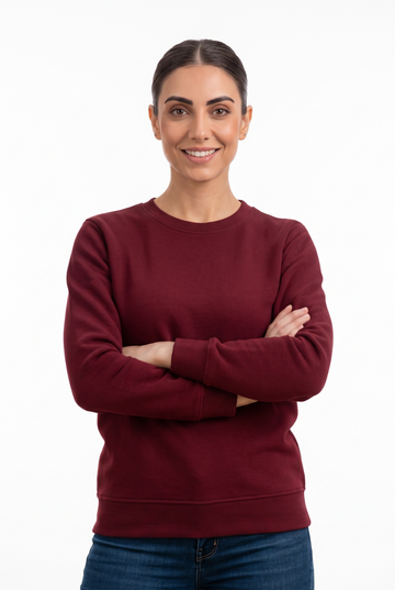 Womens - Baggy Drop Sweatshirt - Maroon