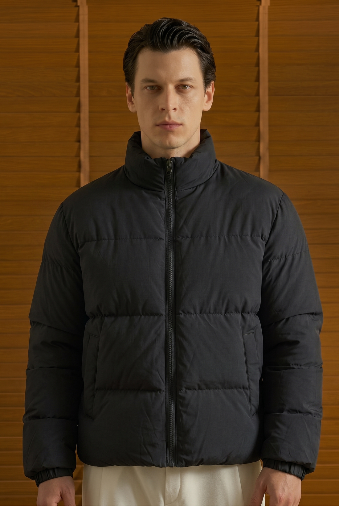 Mens -  Puffer Jacket Set - Black Set