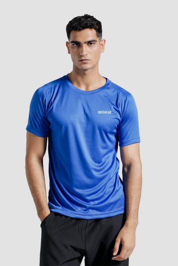 Mens - Polyester Tshirt - Royal Blue