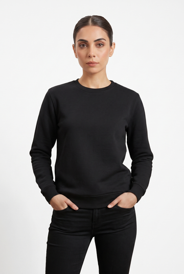 Womens - Baggy Drop Sweatshirt - Black