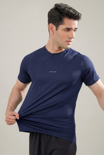 Mens - Imported Shirt - Stretchable Bee Mesh - Navy