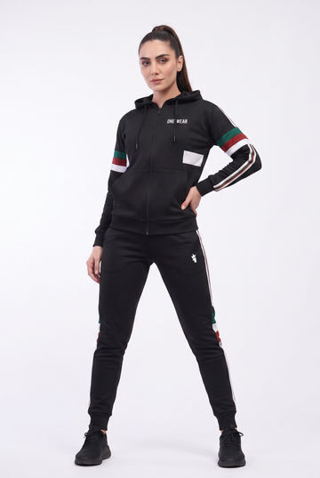 Womens - Winter Tracksuit - Tri Flare Black
