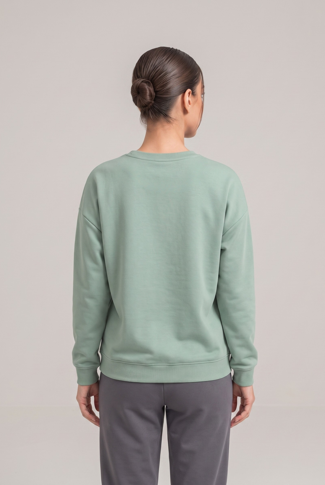 Womens - Baggy Drop Sweatshirt - Sage Green