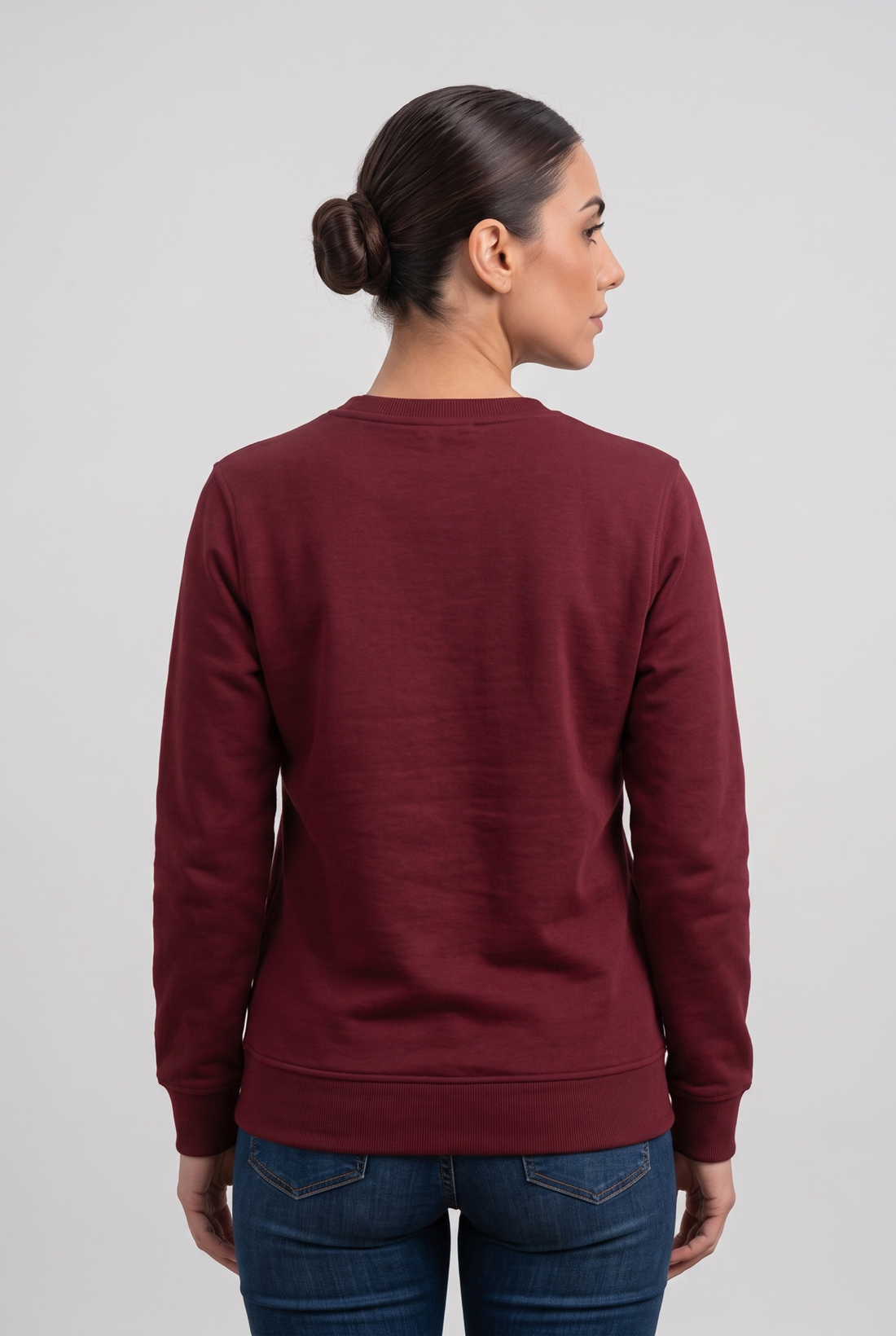 Womens - Baggy Drop Sweatshirt - Maroon