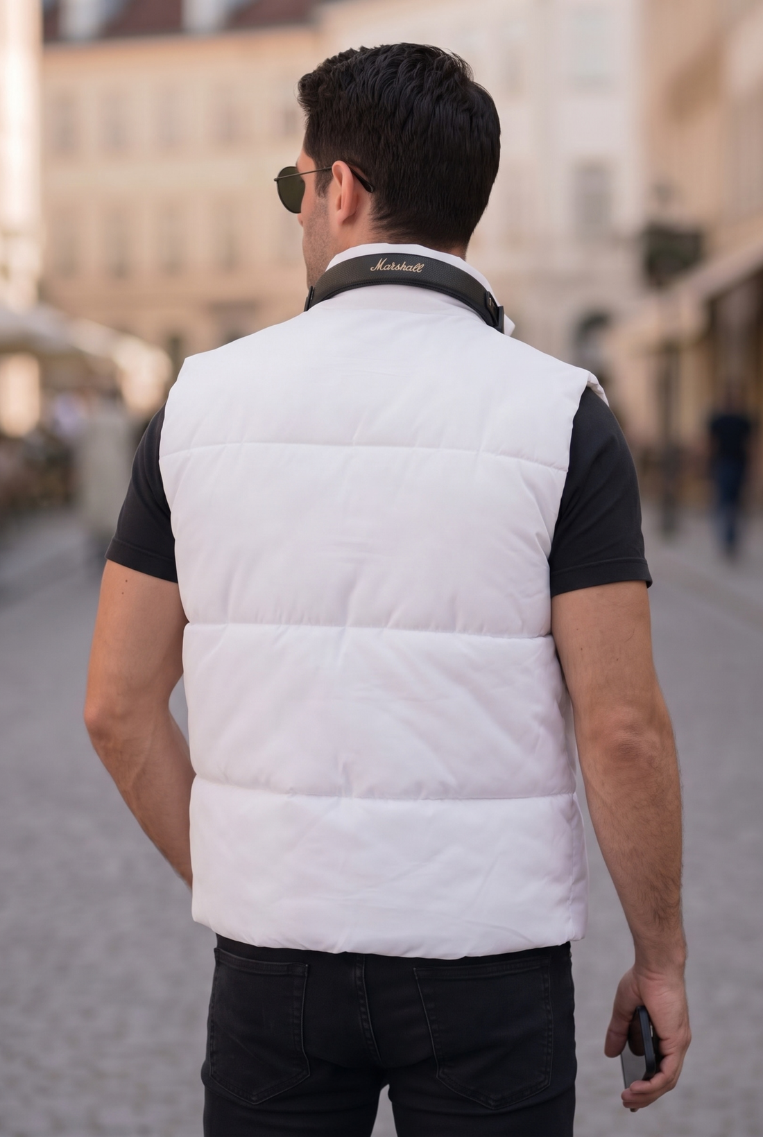 Mens - Puffer Jacket (Sleeveless) - White